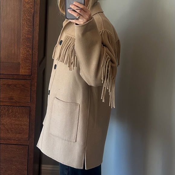 The Kooples Jackets & Blazers - Kooples fringe wool coat